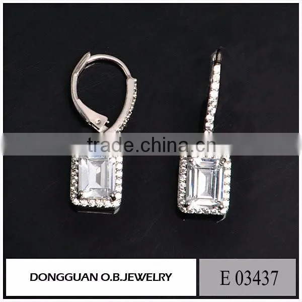 Fashion dubai gold jewelry earring heart shape hook designs/clear crystal earring