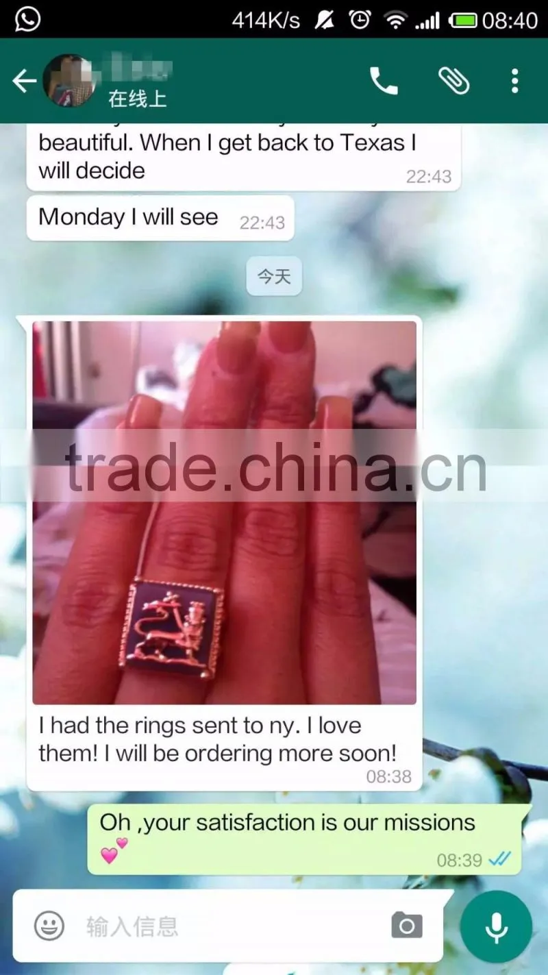 2016 high quality fashion saudi arabia white gold wedding ring price /handmade ring design