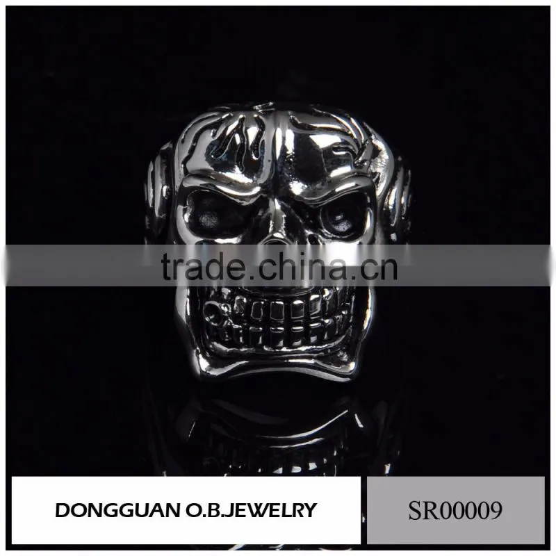 Promotional Fashion Ring Finger Rings Photos /Stainless Steel Skull Ring For Men