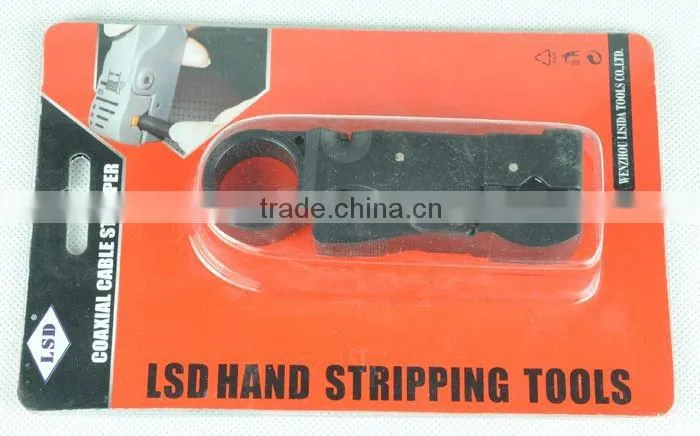 LSDbrand Mini cable stripperLS-312B wire cable stripper for RG58/RG59/RG62/3C/4C cable black round wire stripper