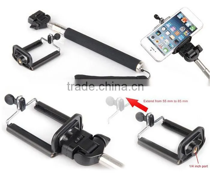 2 in 1 Combo Handheld Monopod Plus Self-timer kit Bluetooth Wireless Camera AB Shutter for Android iphone Samsung HTC CL-70