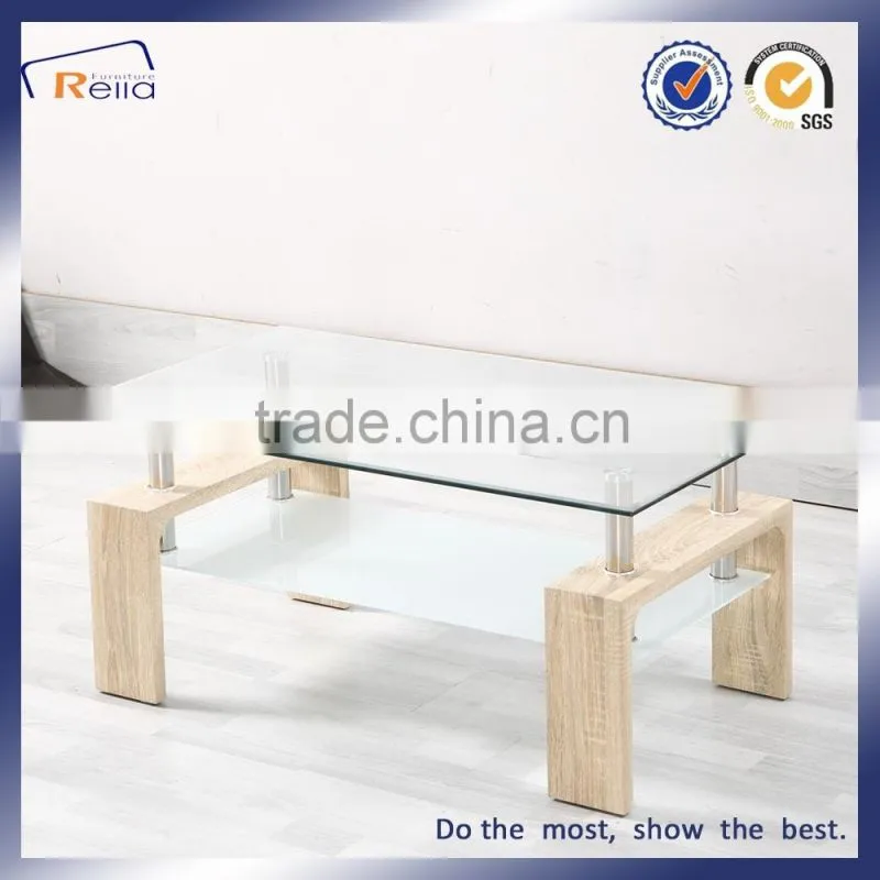 Popular Customized Grey Class Coffee Table with Oka Paper from China