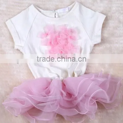 Factory Custom Hot Lace Sunshine Dress Girl Favorite Short Sleeve Casual Angel Dresses For Kids
