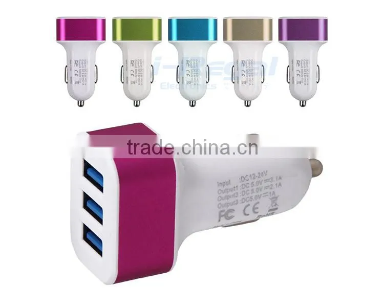 Universal colorful usb Mini Car chargr for iphone/ipad/samsung car usb adapter