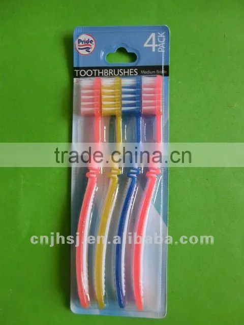 Hot Selling 4 pcs packing Family Adult Toothbrush