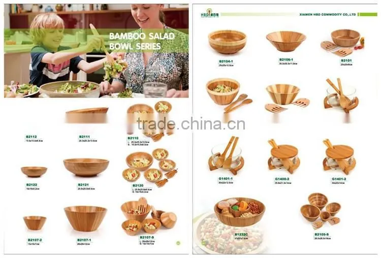High quality wood round salad bowl wholesale