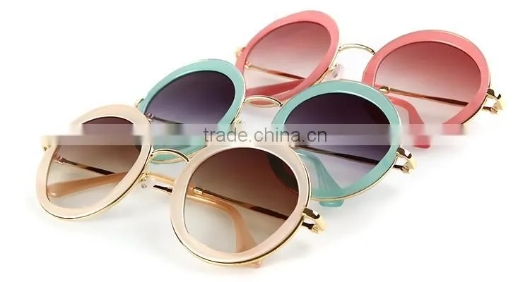 ADE WU reminiscent wholesale metal temple sunglass round SMU 12NS
