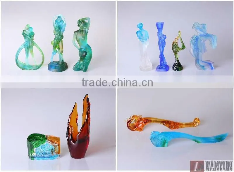 Coloured glass crystal centerpiece for decoration