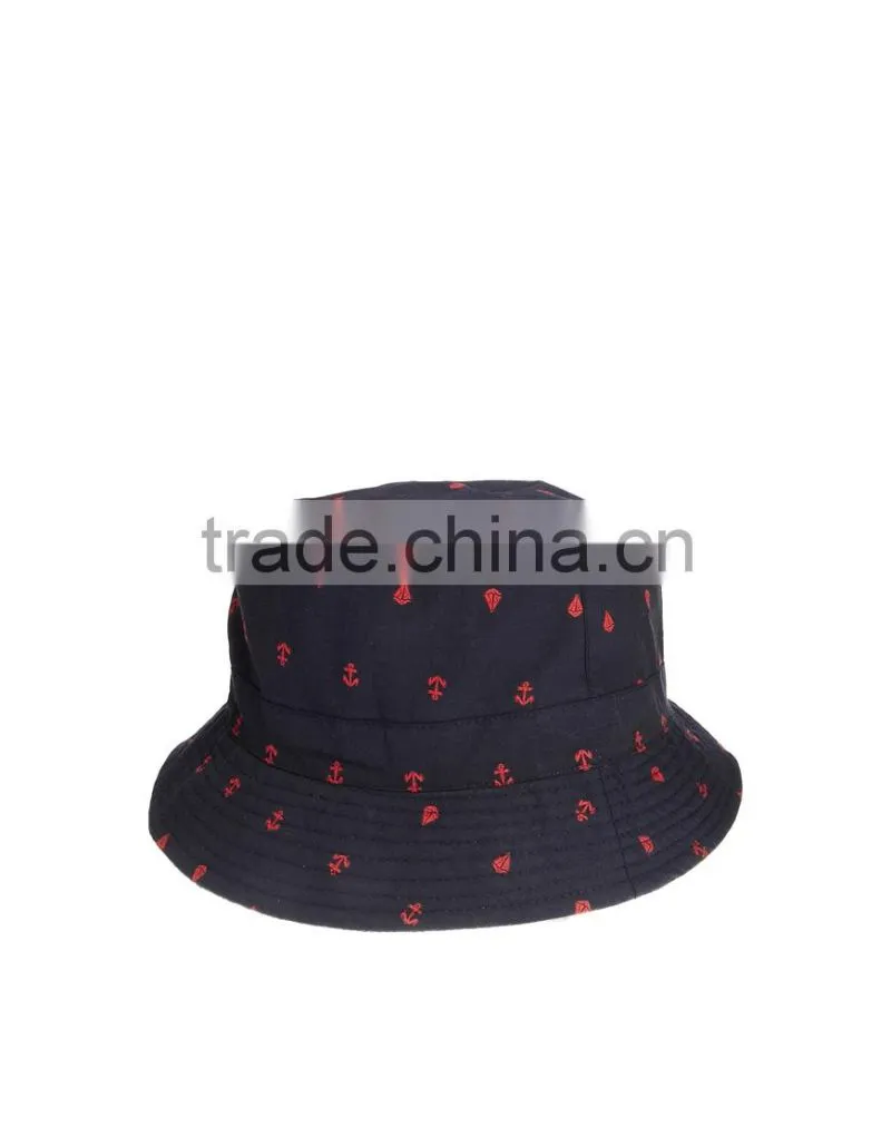 black 100% polyester/nylon/cotton/canvas full overall printing summer casual bucket hat canvas custom digital print bucket hat
