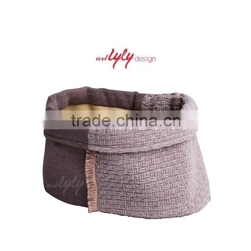 fabric basket samll decorative bulk sundries storage bag for bedroom