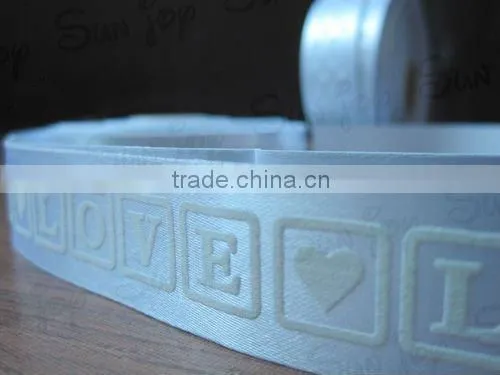 White slit edge self adhesive label