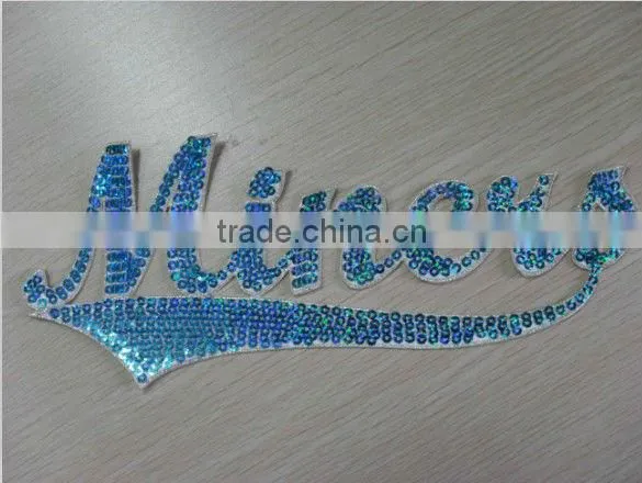 rhinestone motif embroidered mustache patch