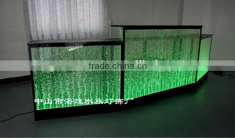 amazing LED water bubble bar counter front desk counter