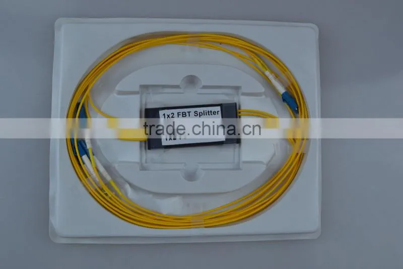 Single Mode 1x2 Fiber Optic FBT Splitter