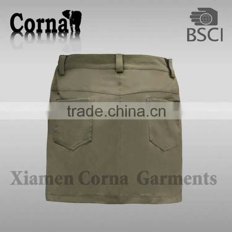 latest design ladies polyester skirt/shorts 2016
