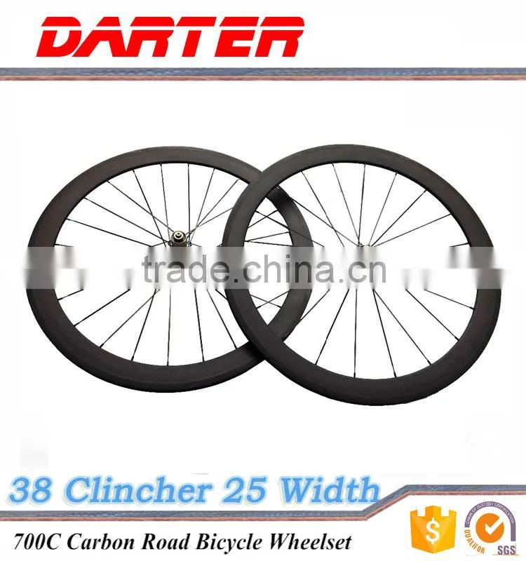 China online shopping 700C 25mm wide 38mm depth clincher best bicycle wheel
