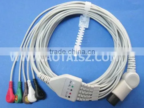 One-Piece 5-lead ECG Cable