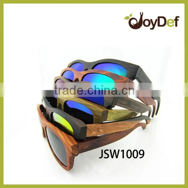 Two tone Bamboo wood sunglasses wooden sun glasses with polarized lens