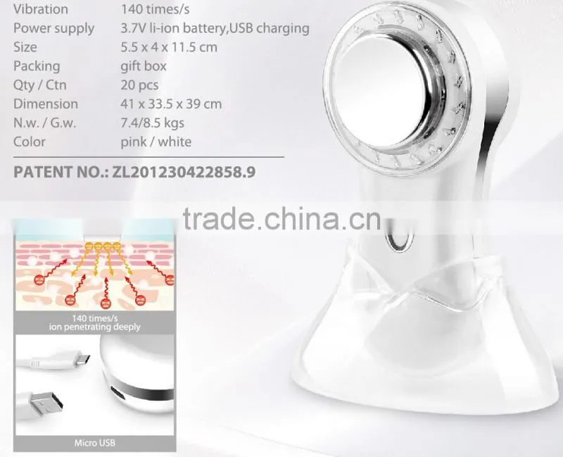 Zlime Trendz USB operated Handheld Electric Mini Massager with photon and light and vibration