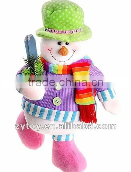 Musical plush Christmas snowman for wholesale