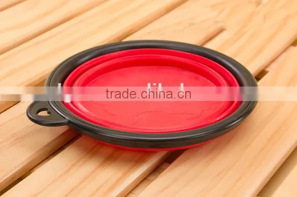 Promotional collapsible silicone pet bowl