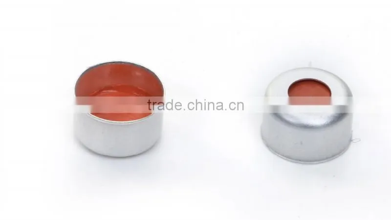 8mm crimp top sliver aluminum caps for glass cartridges in silver or gold color