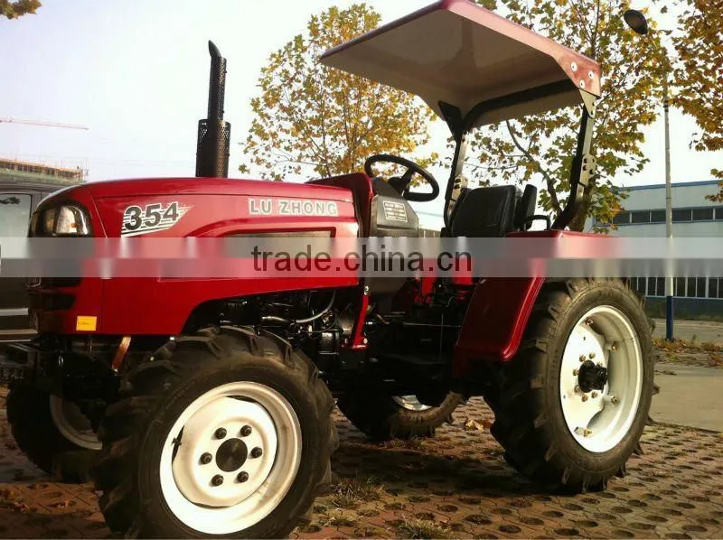 LZ304 30HP 4WD small farm tractor with rops, sunshade, shuttle gear shift, muti-way valve, front and rear ballast.