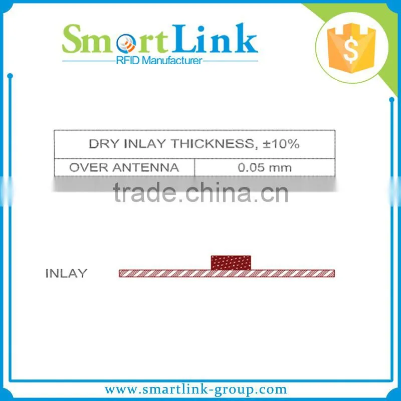 Alien 9629 22.5*22.5mm antenna size, small UHF RFID Adhesive inlay Tag, RFID Label UHF square for logistic and supply chain