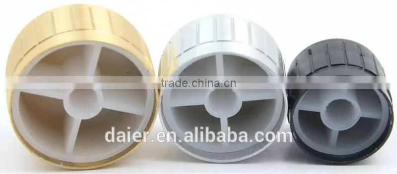 6mm volume knurled brushed aluminum knob