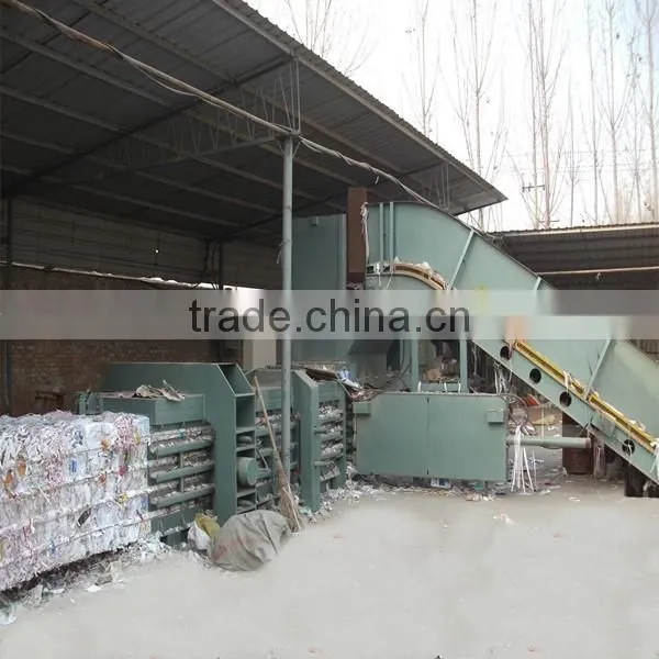 Hydraulic horizontal semi-automatic waste paper baler machine/bailing press machin