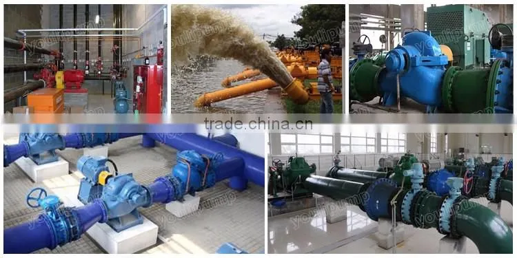 high capacity double suction diesel engine driven water pump