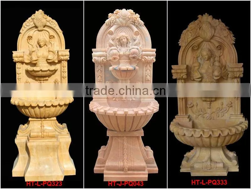 Garden Marble Water Wall Fountains with Nude Lady Statue