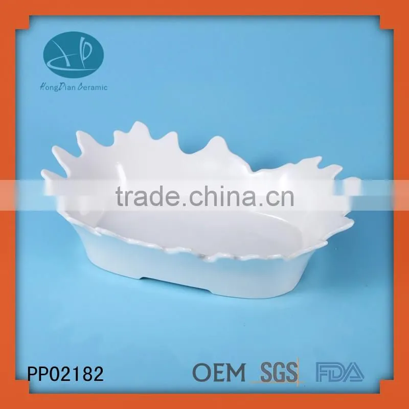 White ceramic fruit plate,fruit bowl decoration