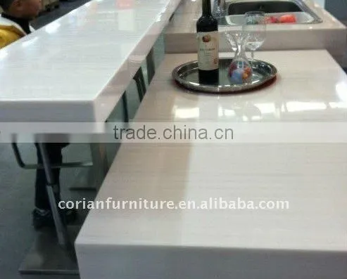 Corianfurniture solid surface restaurant bar table, high table set, restaurant benches