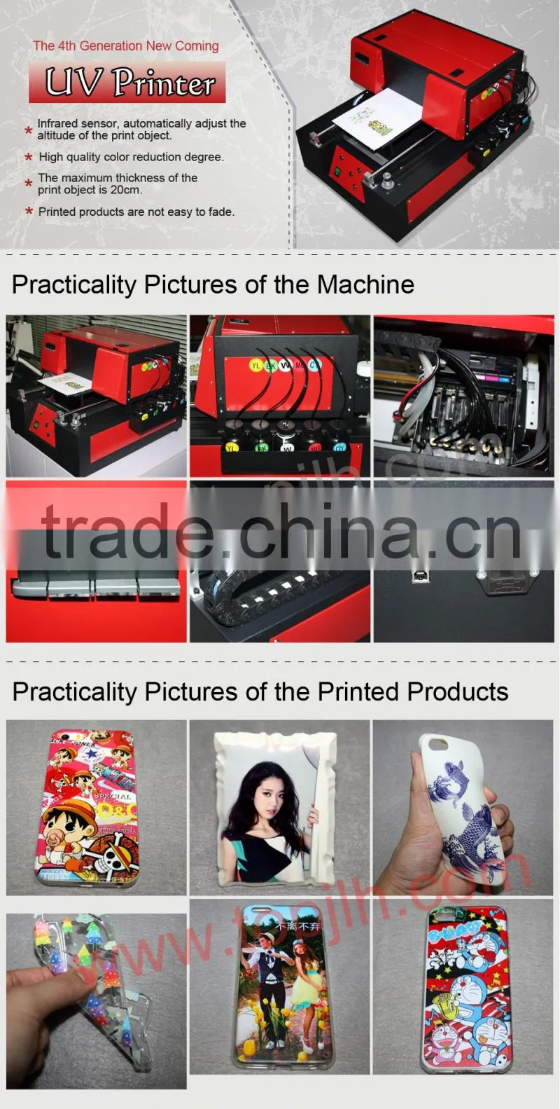 2016 The 4th Generation Inkjet Flat UV Printer machine