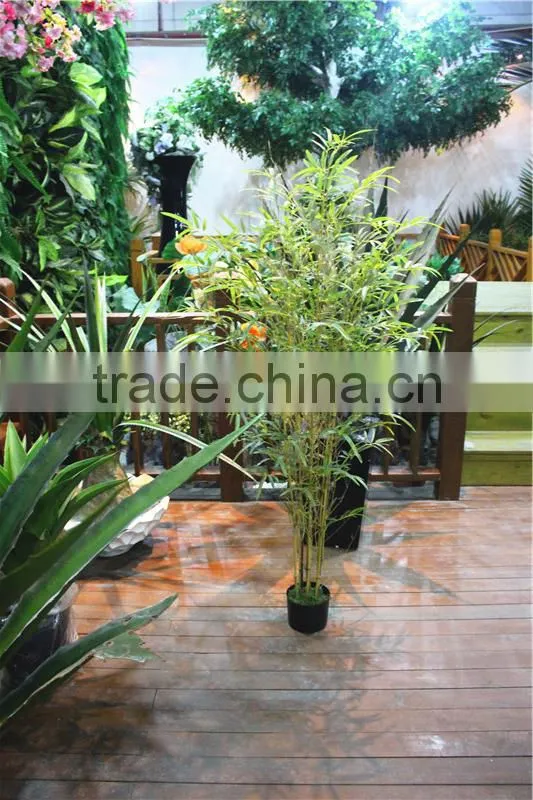 Home garden for hotel decoration 140cm Height making artificial live plastic green bamboo bonsai tree EZZPZ06 0201