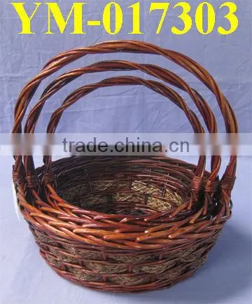 Natural Willow Basket with Beautiful Handle
