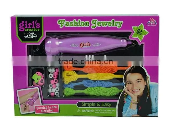 plastic fashion DIY hair beaders with knitting machine for children