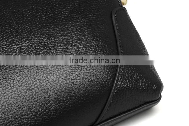 Leather Shoulder Bag with Clutch Set Handmade Lady Handbag
