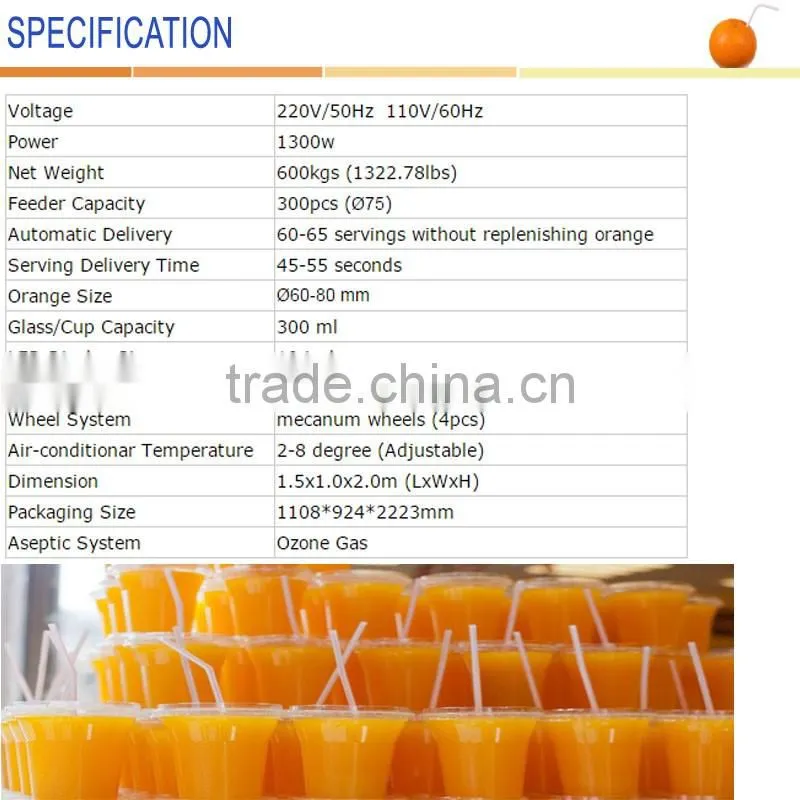 2016 Eco-juizer automatic orange juicer vending machine