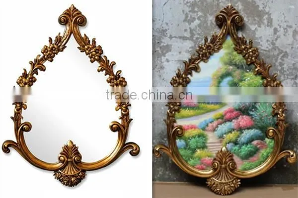 Old factory style antique gold fancy picture frames