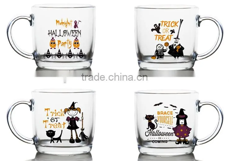 8oz 9oz 10oz halloween glass milk bottle kid glass cup set water glass mug milk cup set
