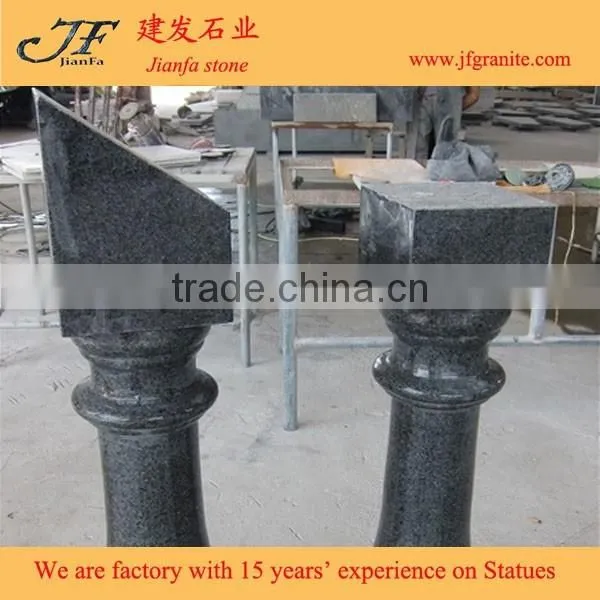 China Impala Black Granite Stone Balcony Railing Designs