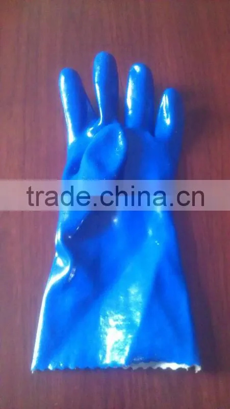 Blue PVC glove