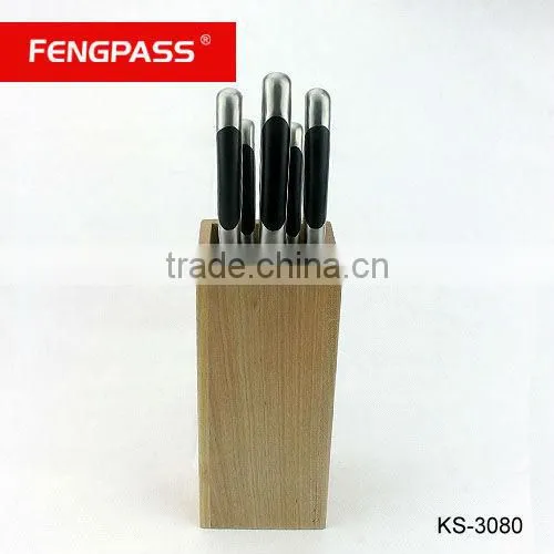 knife block set with 5PCS kitchen knives & wooden utensil(531-216-546)