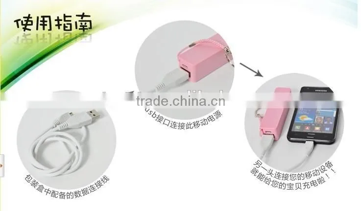 Mini 2600mAh Real Capacity Sales Promotion Gift Keychain Perfume Power Bank
