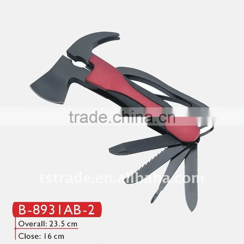 2014 Newest multi function tools multi hammer with color wood hanle stainless steel hammer