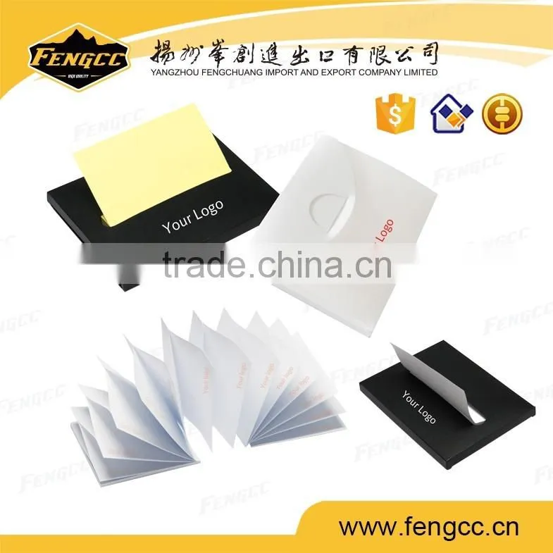 Promotional paper cover memo notebook logo stamp with elastic string