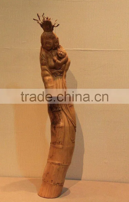 mother and son bamboo crafts,handicrafts
