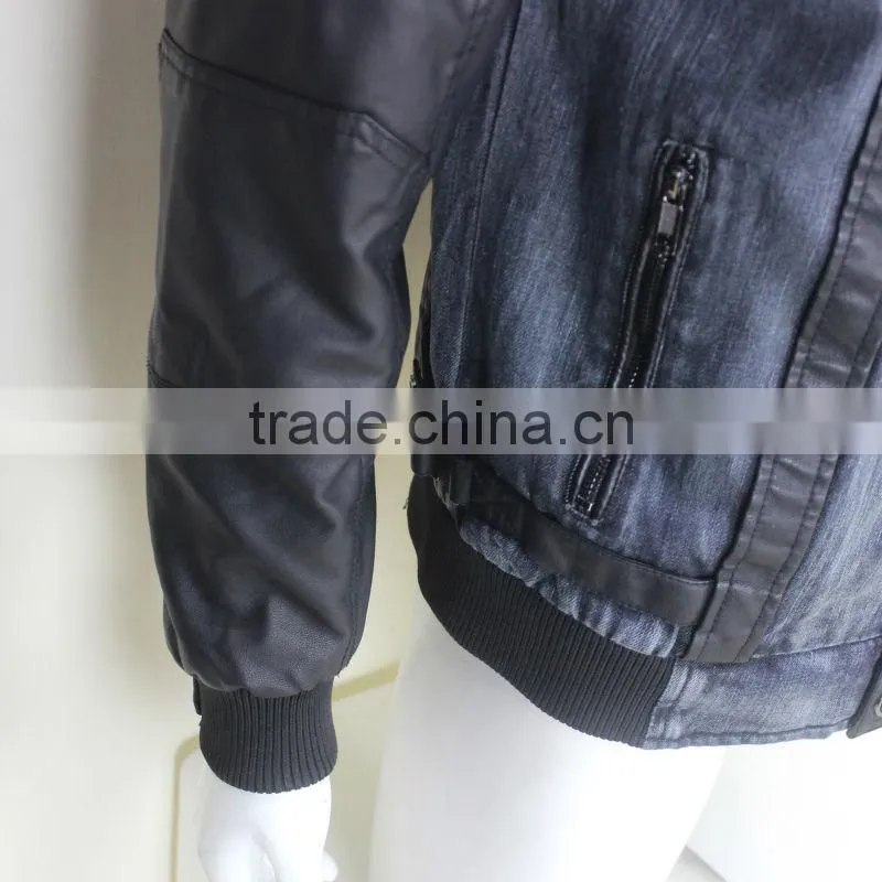Mens Latest Design PU Leather Motorcycle Jacket 2014
